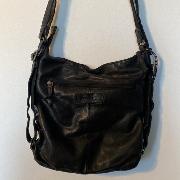 Hide and Stitches Black Leather Purse/Crossbody Bag - Picture 8 of 10